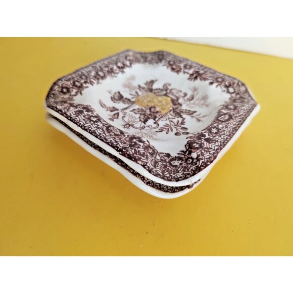 Vintage Mason's Ascot Pattern Ashtrays(set of 2) 3 1/2" x 3 1/2" - Picture 9 of 9
